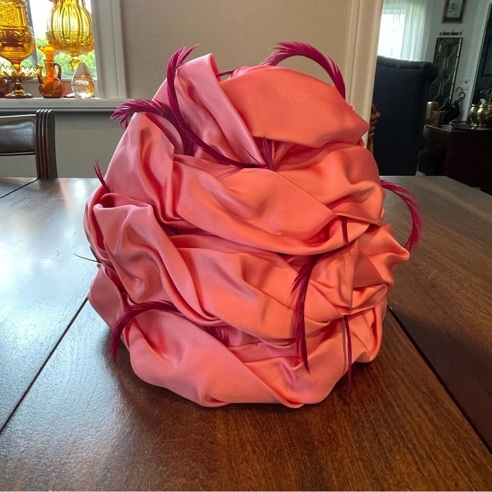 1960’s CHRISTIAN DIOR  FEATHER TURBAN - Picture 11 of 16